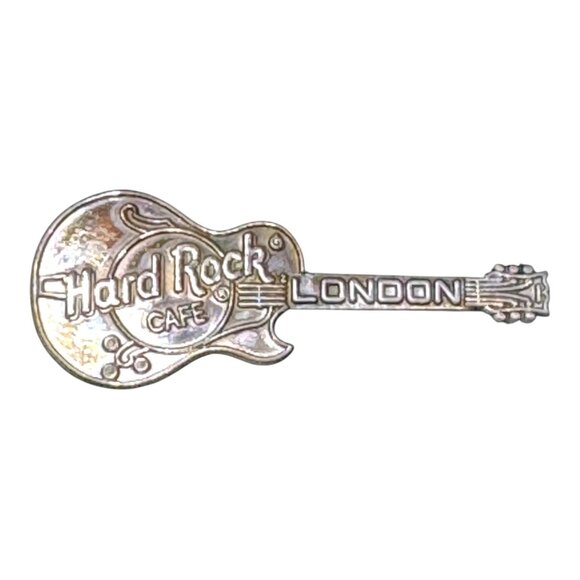 NEW 1994 Vintage Les Paul Guitar Sterling Silver HARD ROCK CAFE LONDON Pin Badge - Picture 2 of 6